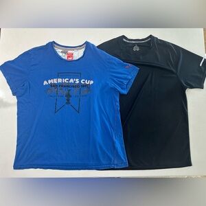 Puma Blue America's Cup Graphic Short Sleeve Tee and Black Tee both XL.